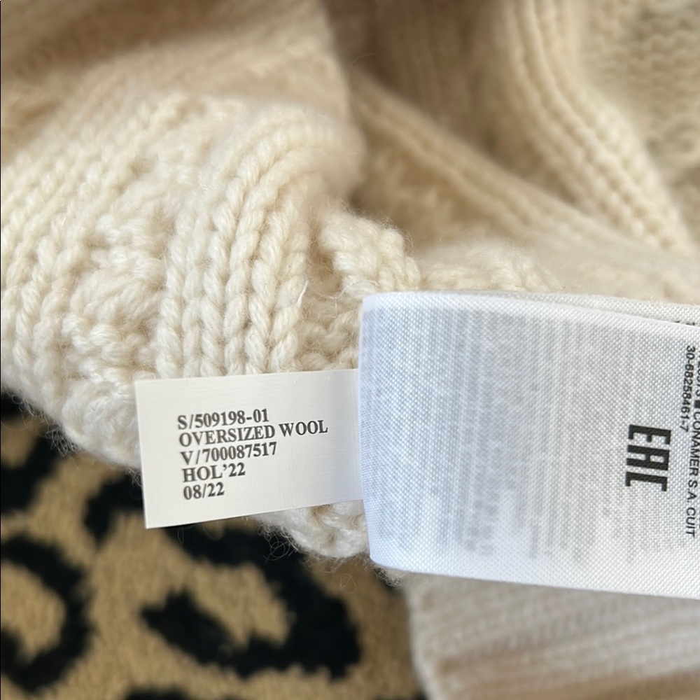 Cashmere & Wool Turtleneck Knit Sweater - Cream - Picture 13 of 14